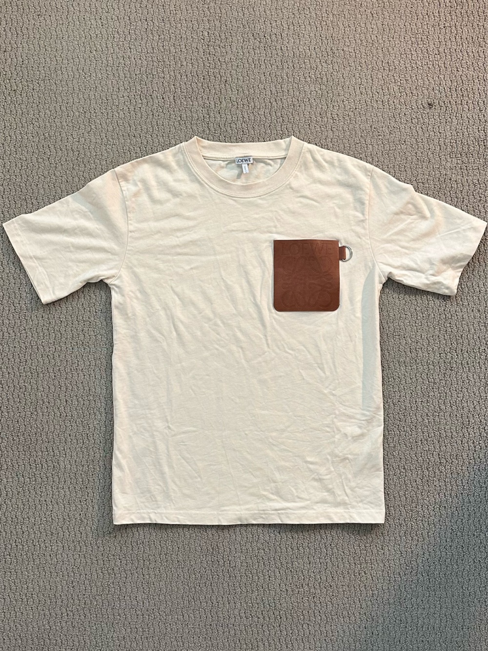 Loewe Men's Tshirt with Leather Pocket